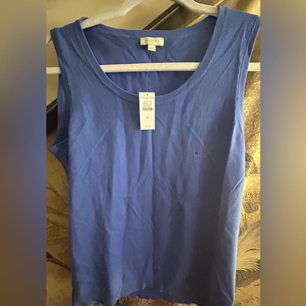 * New Talbots Sleeveless Knit Sweater Top Shell SZ Medium *